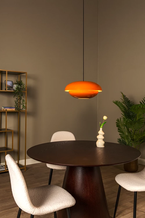 Lucide YOUNES - Suspension - Ø 40 cm - 1xE27 - Orange | Essential - ambiance 1